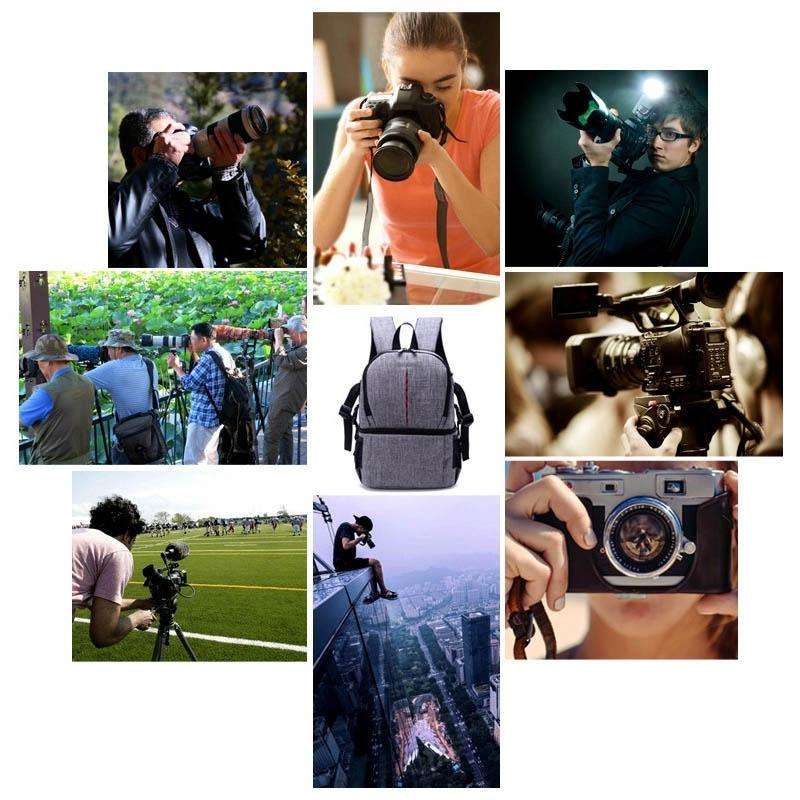 Multi-functional Waterproof Nylon Shoulder Backpack Padded Shockproof Camera Case Bag for Nikon C...