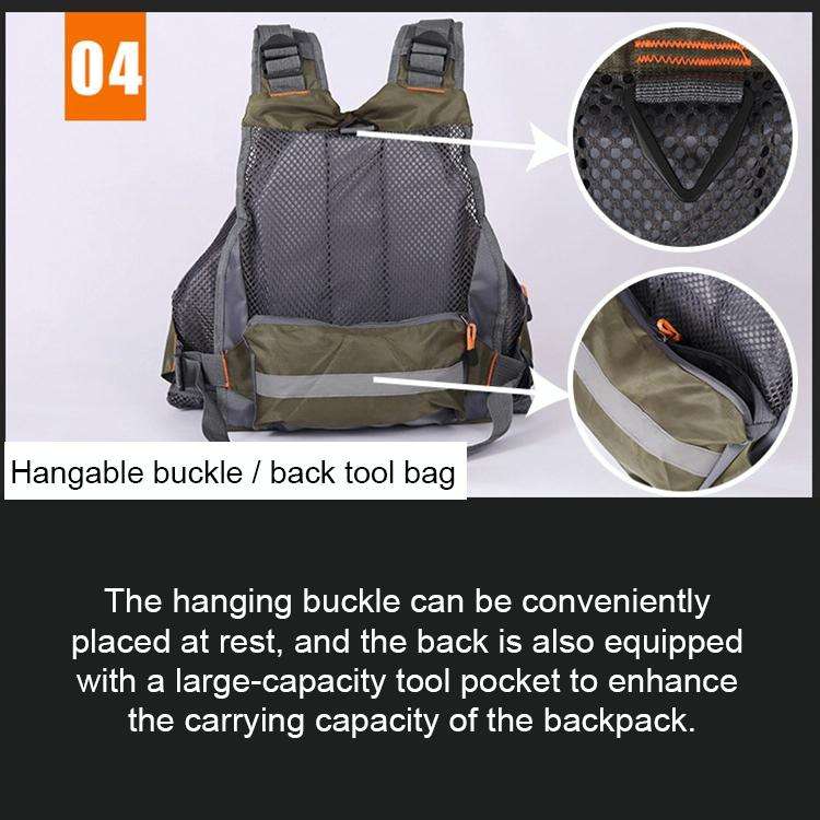 MANNER Outdoor Multifunctional Fishing Life Vest Swimming Life Jacket (Grey)