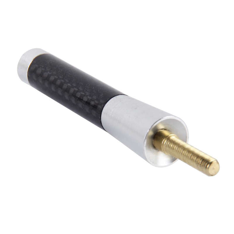 Carbon Fiber Aluminum Short Antenna Polished Universal Screws Base(Medium Size) (Silver)