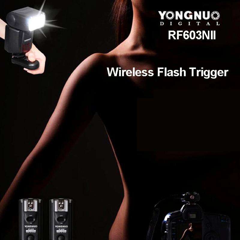2 PCS YONGNUO RF603N II FSK 2.4GHz Wireless Flash Trigger with N1 Shutter Connecting Cable
