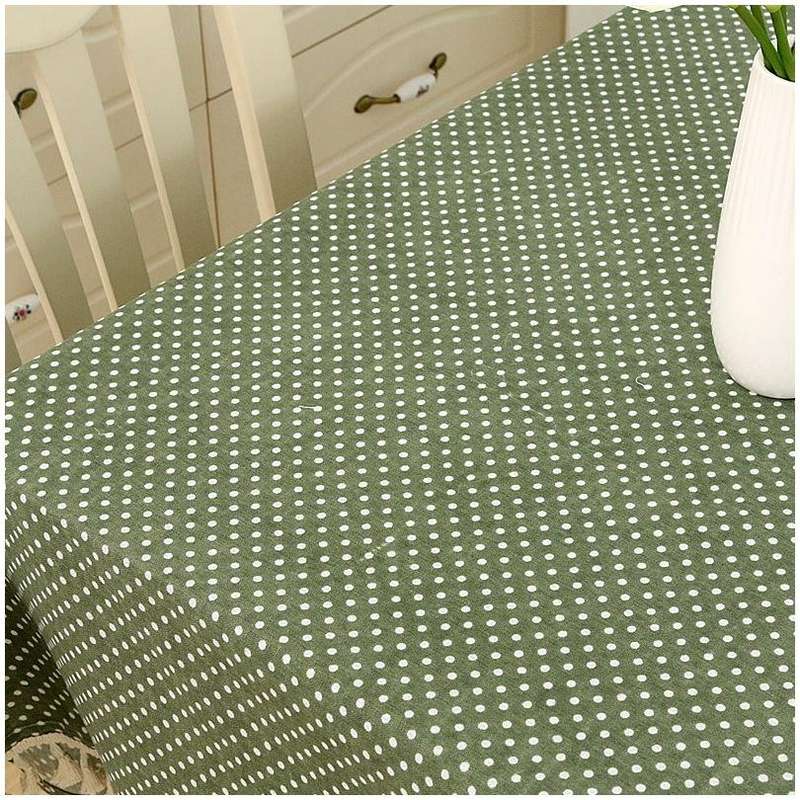Cloth Cotton Dining Tablecloth Decoration Cloth, Size:70x70cm(Blue Dots)