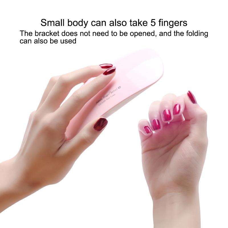 SUN mini 2 6W UV + LED USB Nail Lamp Fingernail Gel Curing Dryer(Pink)
