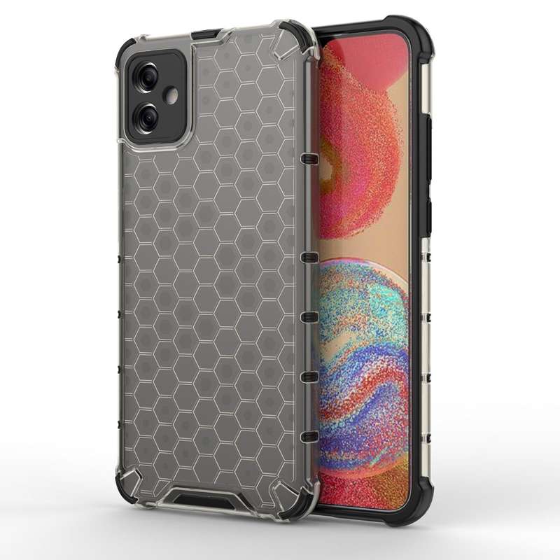 For Samsung Galaxy A04e 5G Honeycomb Shockproof Phone Case(Black)