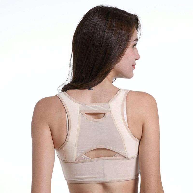Women Chest Posture Corrector Body Shaper Corset Adjustable Shoulder Back Correct Belt, Size:XL (...