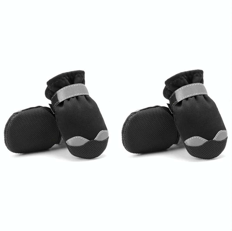 Pet Waterproof Non-Slip Wear-Resistant Snow Boots Four Seasons Dog Shoes, Size: 5(Black)