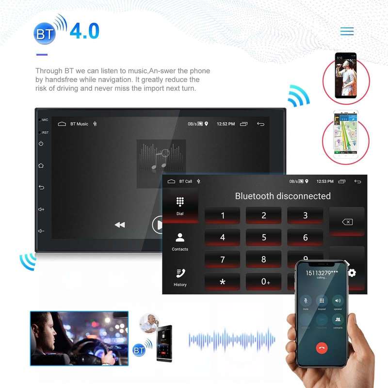 A3194 7 Inch Android 11 Central Control Carplay 2+32G Car Large Screen Navigation Reversing Video...