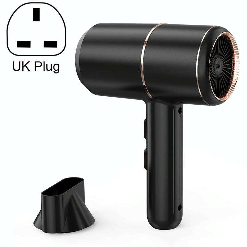 Home Dormitory Mute High-Power Hot And Cold Air Hair Dryer, 220V UK Plug(Black)