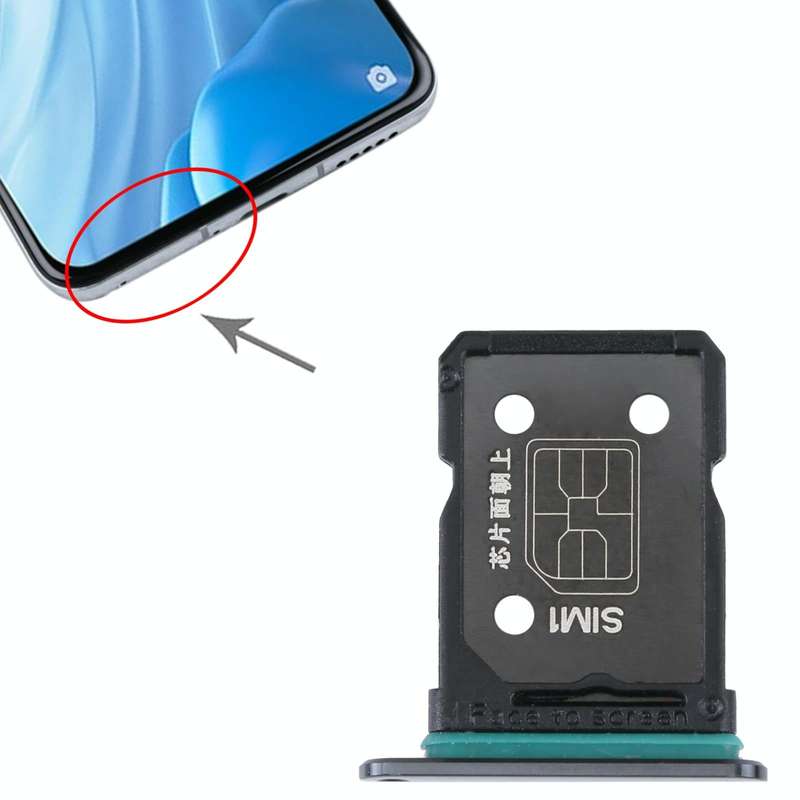 For OPPO Reno7 SE 5G SIM Card Tray + SIM Card Tray (Black)
