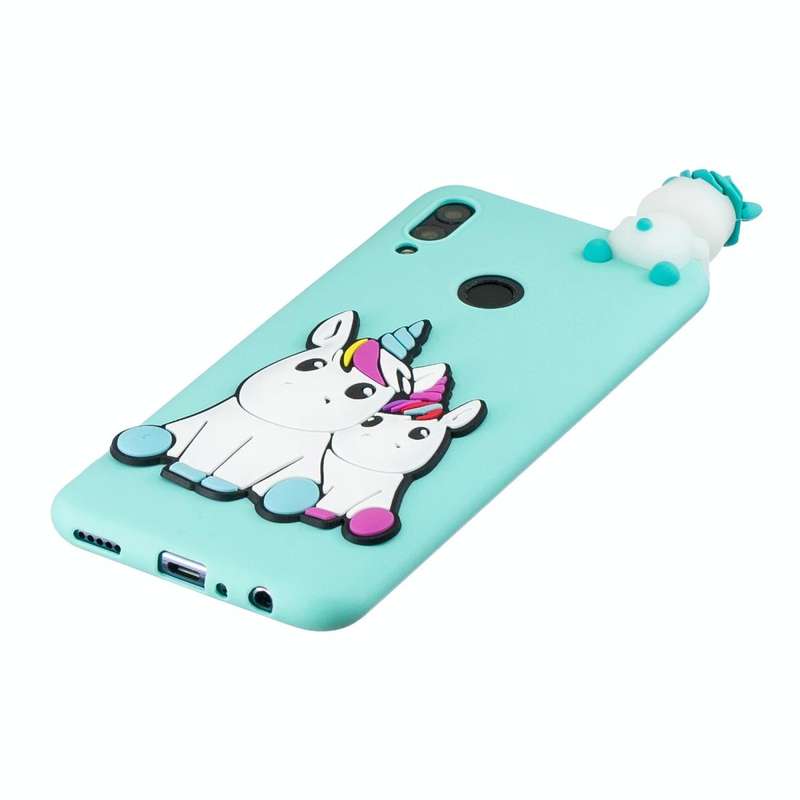 For Huawei Honor 10 Lite 3D Cartoon Pattern Shockproof TPU Protective Case(Couple Unicorn)