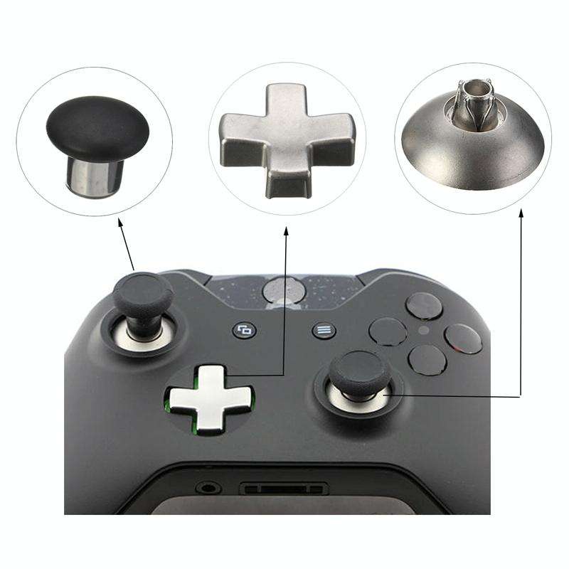 18 PCS Game Controller Handle Key Replacement Accessories for Xbox One ELITE(Black)