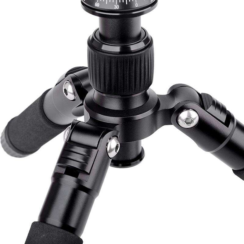 Xiletu FM5S-MINI 5-Section Folding Legs Mini Desktop Tripod Mount(Titanium)