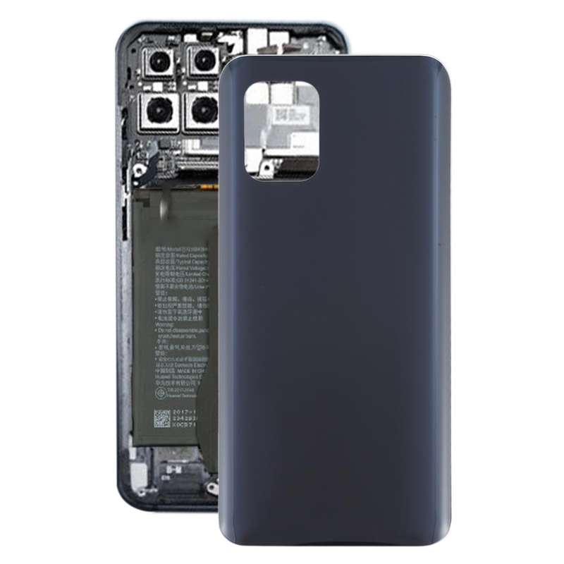 Glass Material Battery Back Cover for Xiaomi Mi 10 Lite 5G/Mi 10 Youth 5G(Black)