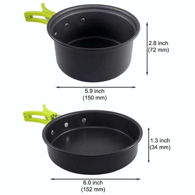 Camping cookware Outdoor cookware set(Black)