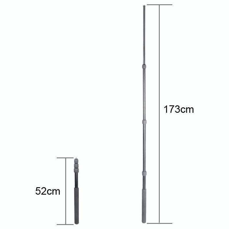 Aluminum Alloy Handheld Boom Pole Holder for SLR Camera / LED Light Microphone, Max Length: 173cm...