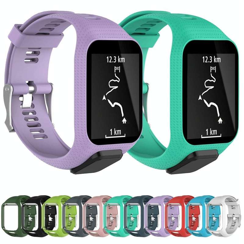 Silicone Sport Watch Band for Tomtom Runner 2/3 Series (Black)