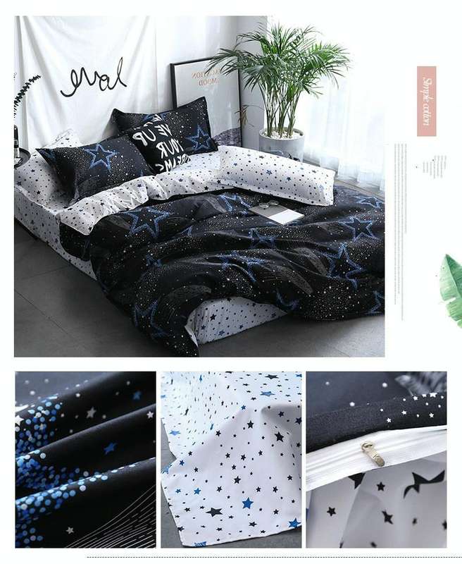Bedding Set Luxury Family Set Sheet Duvet Cover Pillowcase, Size:2.2m Four-piece bedsheet(Eyelash...