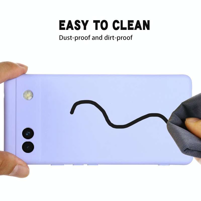 For Google Pixel 6a Pure Color Liquid Silicone Phone Case(Purple)