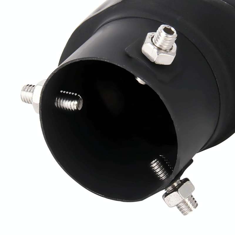 Universal Car Styling Stainless Steel Straight Bolt-on Exhaust Tail Muffler Tip Pipe with Mesh(Bl...