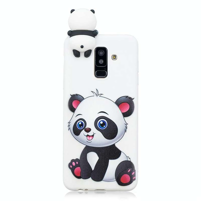 For Galaxy A6+ (2018) Shockproof Cartoon TPU Protective Case(Panda)