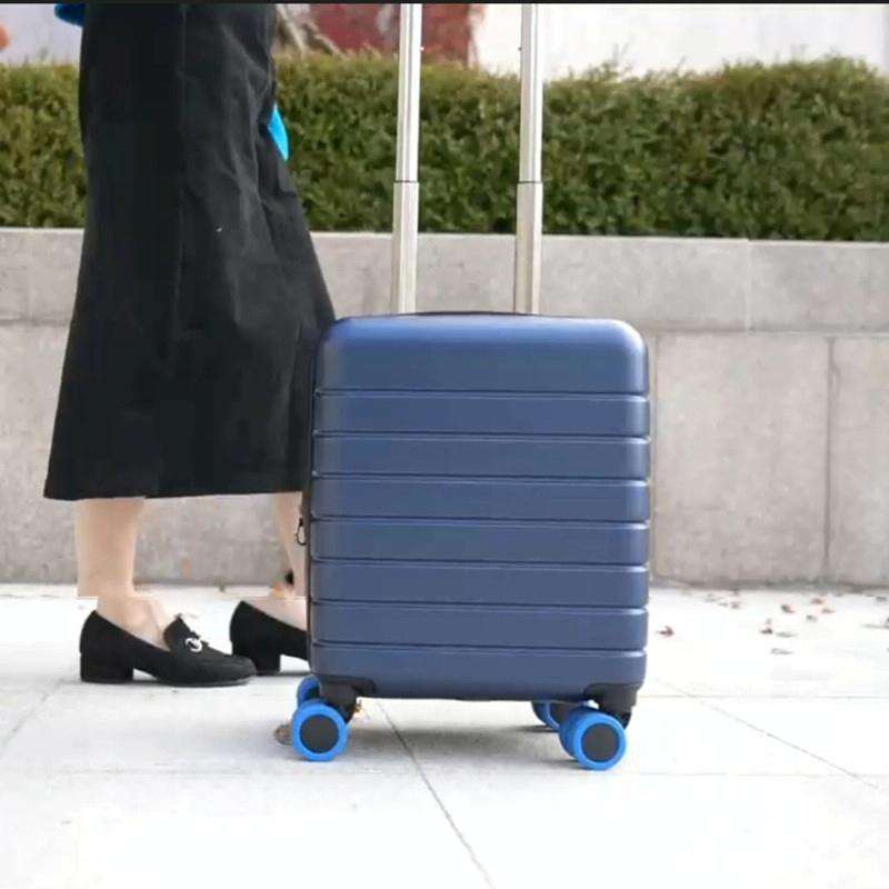 8pcs /Set Silicone Luggage Wheels Cover Protector Silent Anti Wear Caster Shoes(Black)