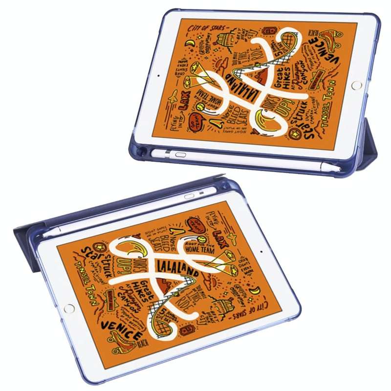For iPad Mini 5 / Mini 4 3-folding Horizontal Flip PU Leather + Shockproof TPU Case with Holder &...
