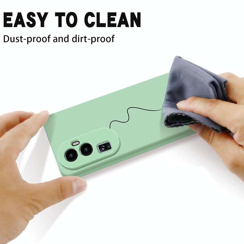 For OPPO Reno10 Pro+ Pure Color Liquid Silicone Shockproof Phone Case(Green)