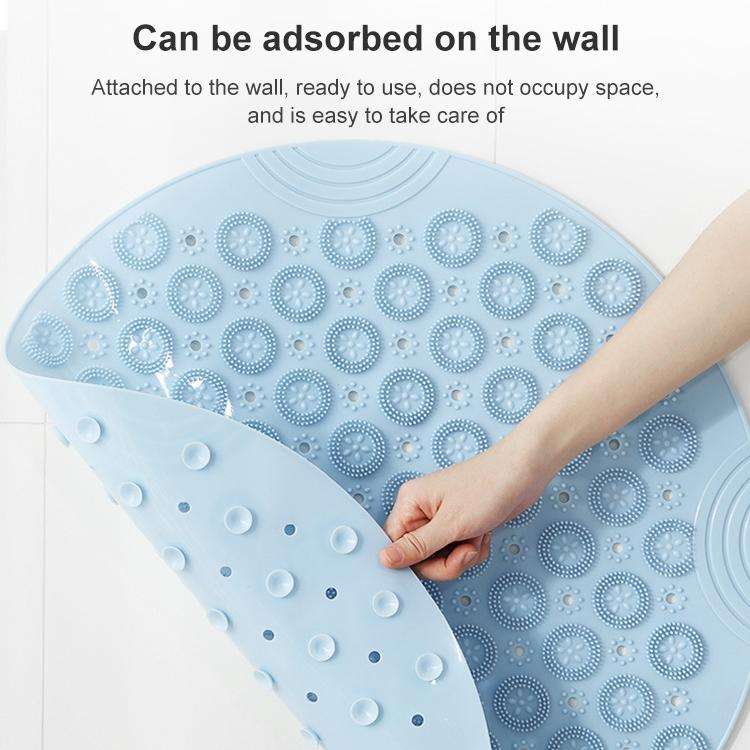 Bathroom Anti-slip Round Mat Suction Cup Massage Foot Pad(Pink)