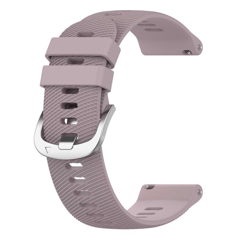 For Garmin Vivoactive 4S 18mm Solid Color Silicone Watch Band(Roland Purple)