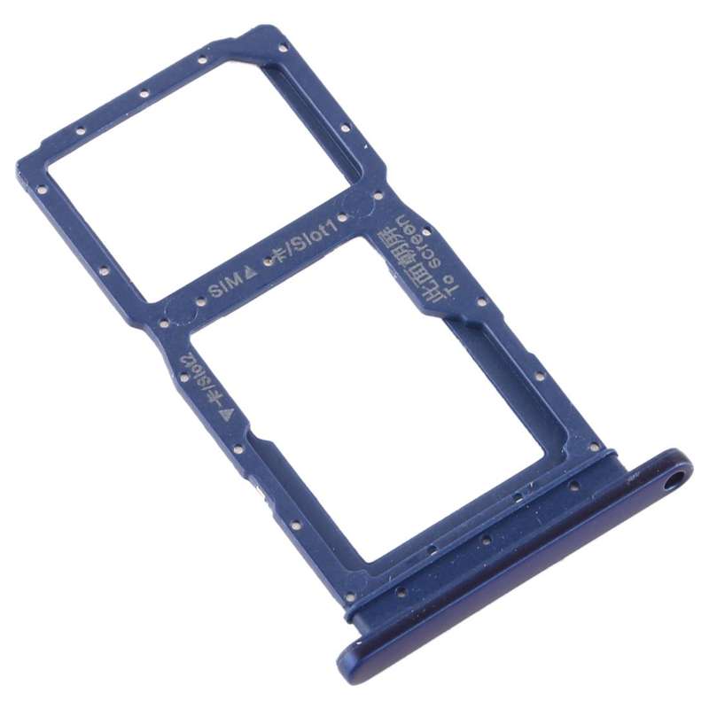 SIM Card Tray + SIM Card Tray / Micro SD Card Tray for Huawei Honor 9X / Honor 9X Pro(Blue)