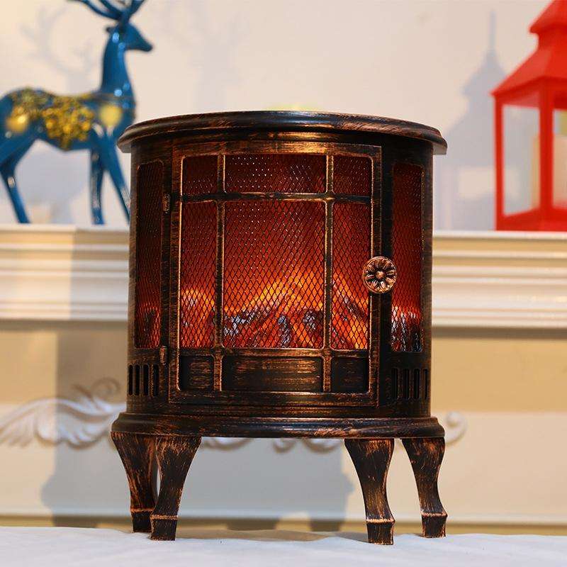 Fireplace Charcoal Lantern Simulated Flame Christmas Scene Decoration Window Home Decoration(As S...