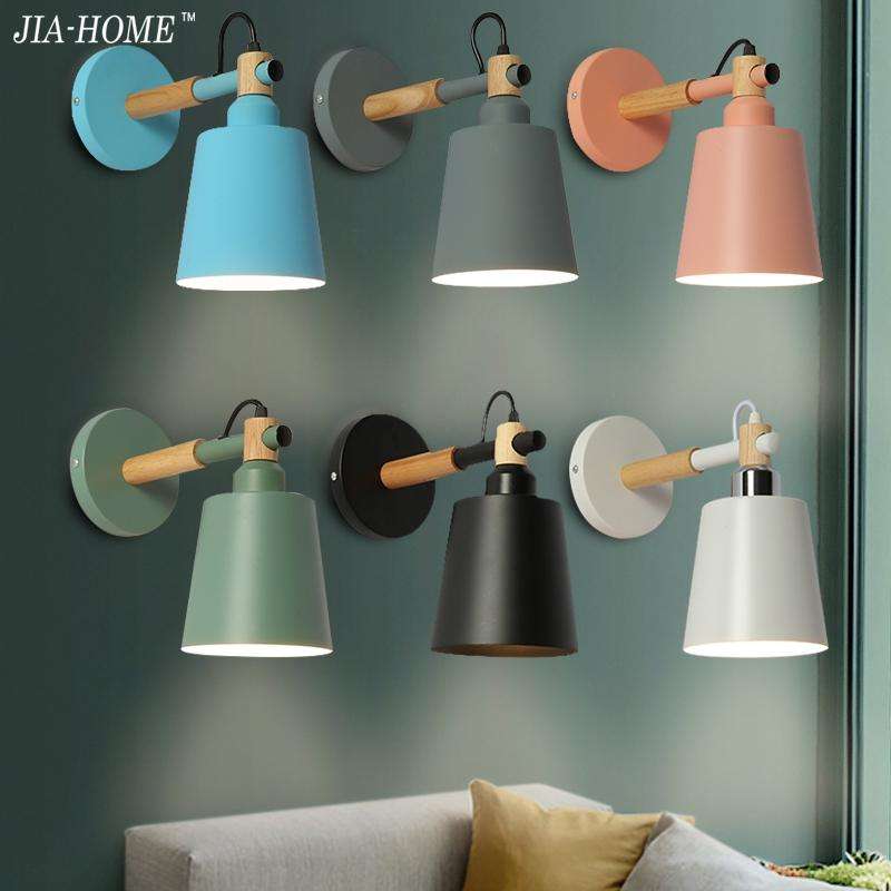 Staircase Aisle Bedside Bedroom Wall Lamp Creative Simple Background Restaurant Oblique Barrel Li...