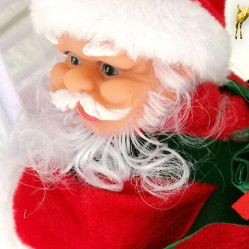 Electric Santa Claus Toy Christmas Children Gift Decoration, Specification: Climbing Beads