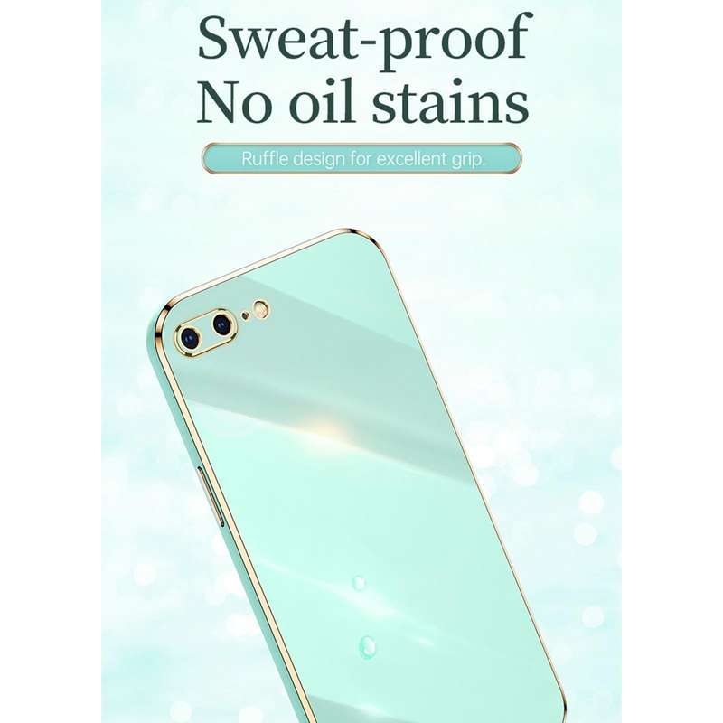 XINLI Straight 6D Plating Gold Edge TPU Shockproof Case with Ring Holder For iPhone 6 Plus / 6s P...