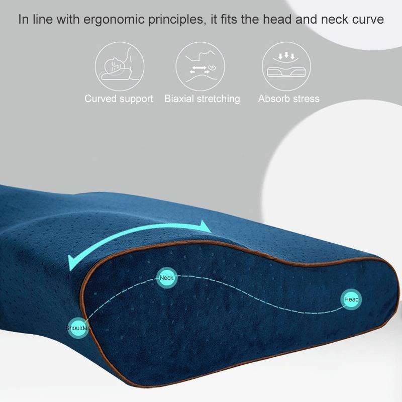 Butterfly Shape Memory Foam Snorked Pillow Slow Rebound Health Care Cervical Pillow, Dimensions: ...
