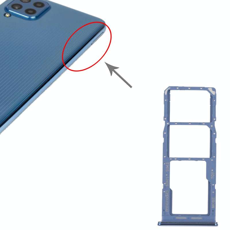 For Samsung Galaxy M32 5G SM-M326B Original SIM Card Tray + SIM Card Tray + Micro SD card tray (B...