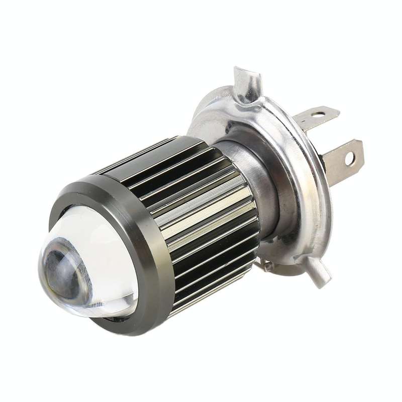 H4 DC12-80V / 10W / 6000K / 3000K / 800LM Bicolor Motorcycle Headlights with Projector Lens