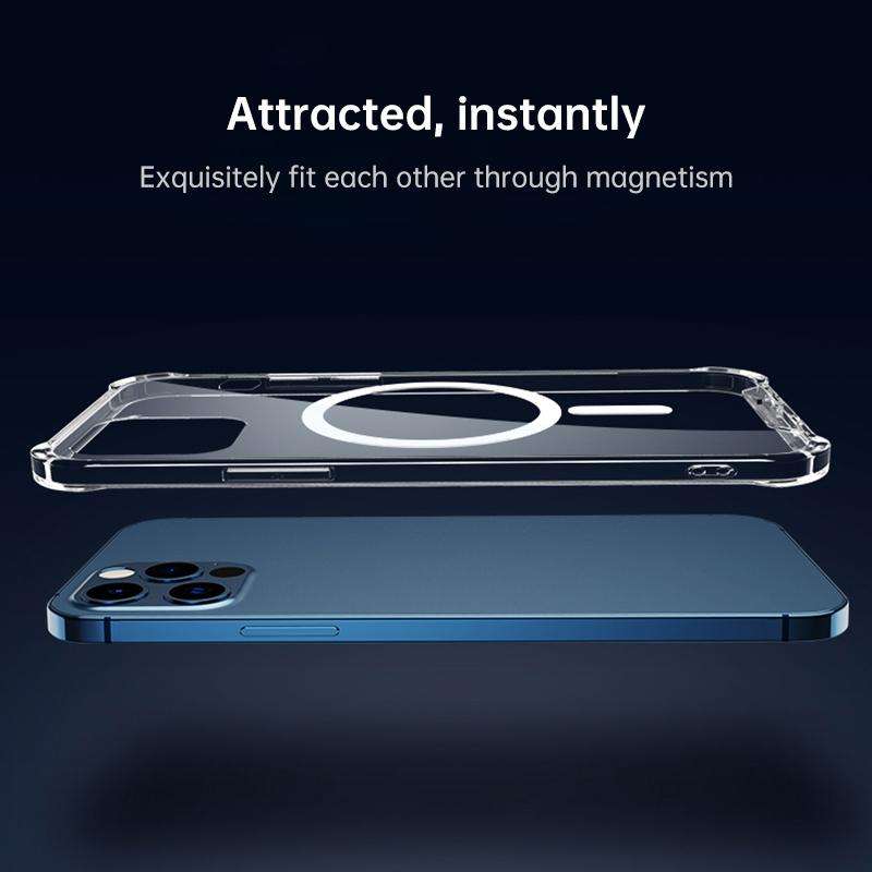 For Huawei P30 Magsafe Case Clear Four-corner Airbag Shockproof PC + TPU Case with Magnetic(Trans...