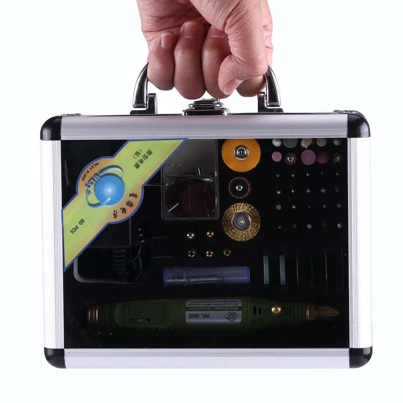 WLXY P-800 80 in 1 Mini Electric Drill Grinder Set, 110V-240V, US Plug