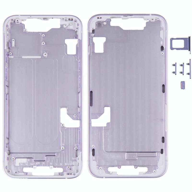For iPhone 14 Middle Frame with Side Keys (Purple)