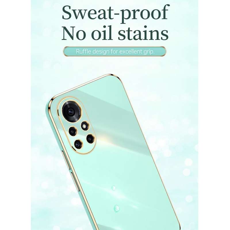 For Huawei nova 8 Pro 5G XINLI Straight 6D Plating Gold Edge TPU Shockproof Case(Black)