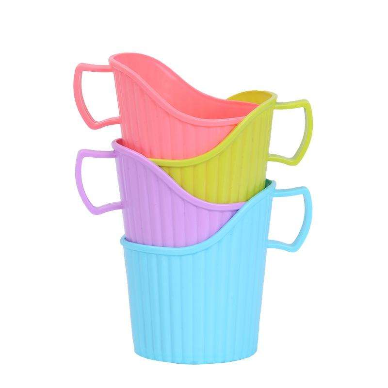 10 PCS Disposable Paper Cup Holder Plastic Anti-scald Heat Insulation Cup Holder Random Color Del...