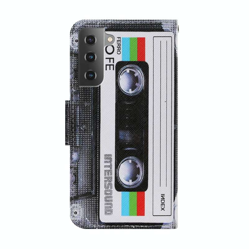 For Samsung Galaxy S22 5G Coloured Drawing Pattern Leather Phone Case(Tape)