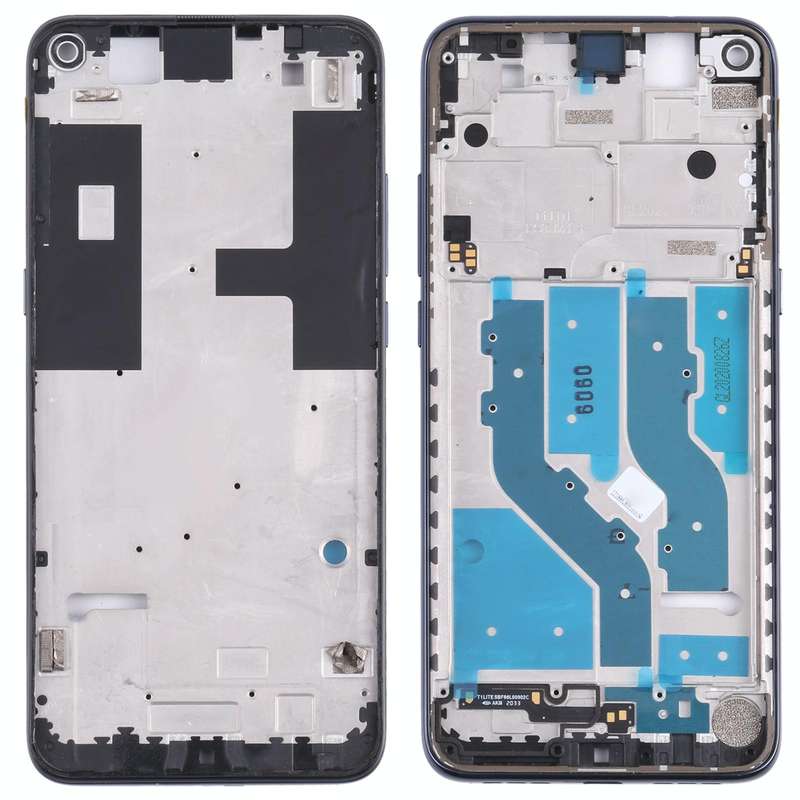 Original Front Housing LCD Frame Bezel Plate for TCL 10L / 10 Lite T770H, T770B (Black)