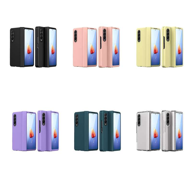 For Samsung Galaxy Z Fold4 Full Body Hinge Phone Case(Transparent)