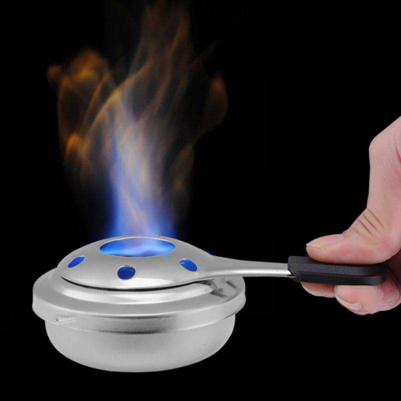 Outdoor Mini Stainless Steel Handle Alcohol Stove Camping Fuel Small Hot Pot Windproof Alcohol St...