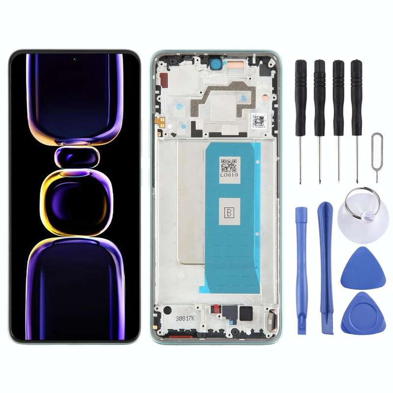 For Xiaomi Redmi K60 Original OLED Material LCD Screen Digitizer Full Assembly with Frame (Green)