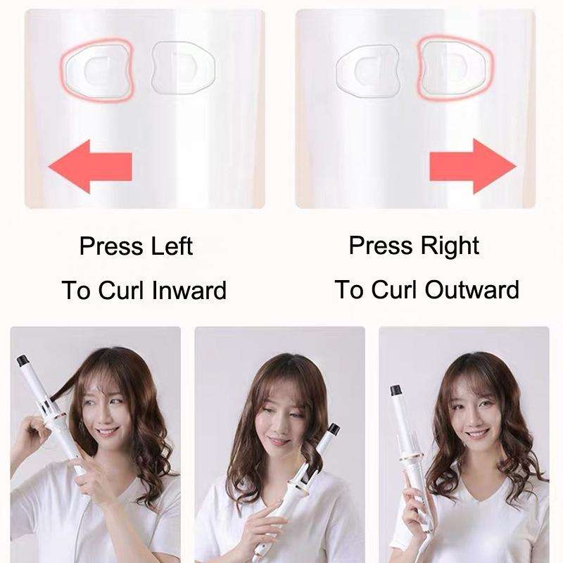 Automatic Curling Iron With Bi-Directional Rotating Ceramic Glaze Coating Hair Care, Plug: EU Plu...