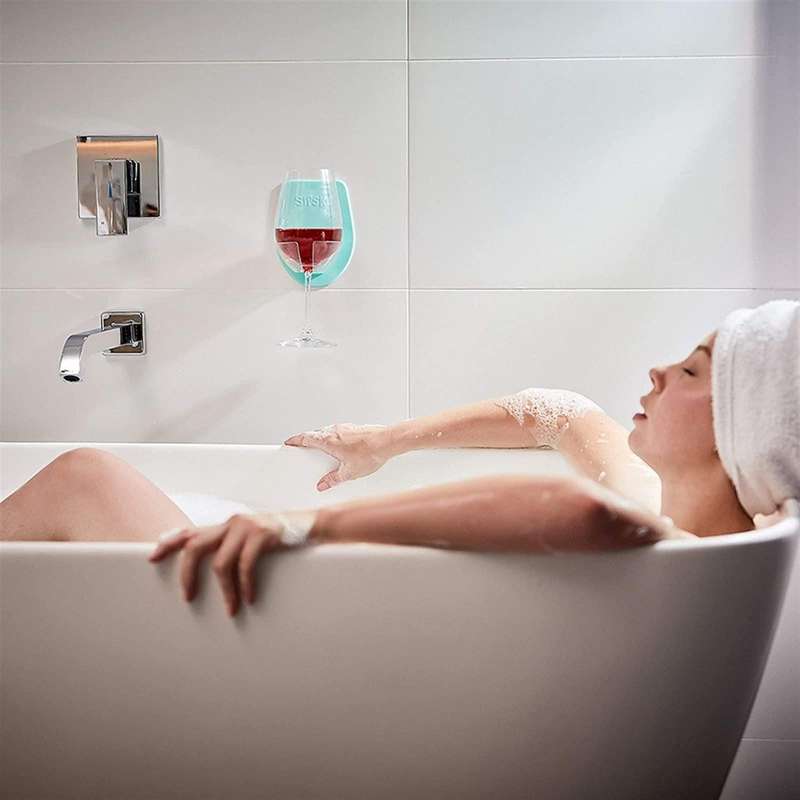Suction Cup Wine Glass Holder Home Red Wine Cup Boat Storage Rack(Grey)