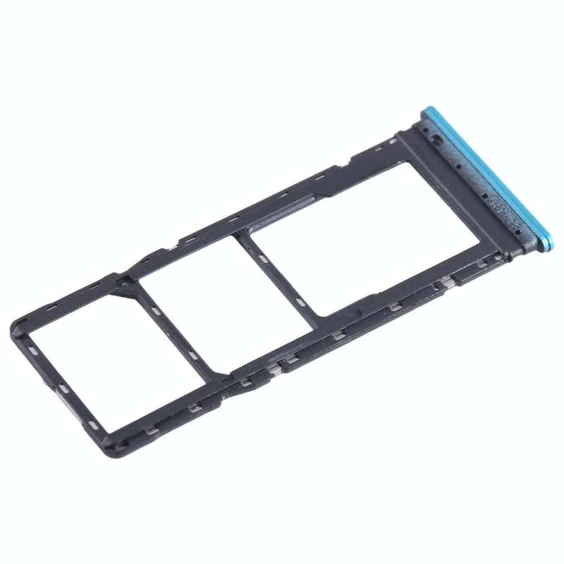 For Infinix Hot 12 Play NFC X6816C SIM Card Tray + SIM Card Tray + Micro SD Card Tray (Blue)