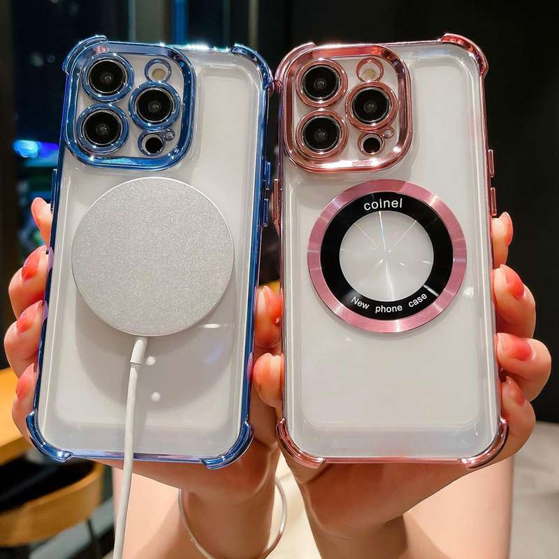 For iPhone 11 6D Electroplating Armor Magsafe Phone Case(Purple)